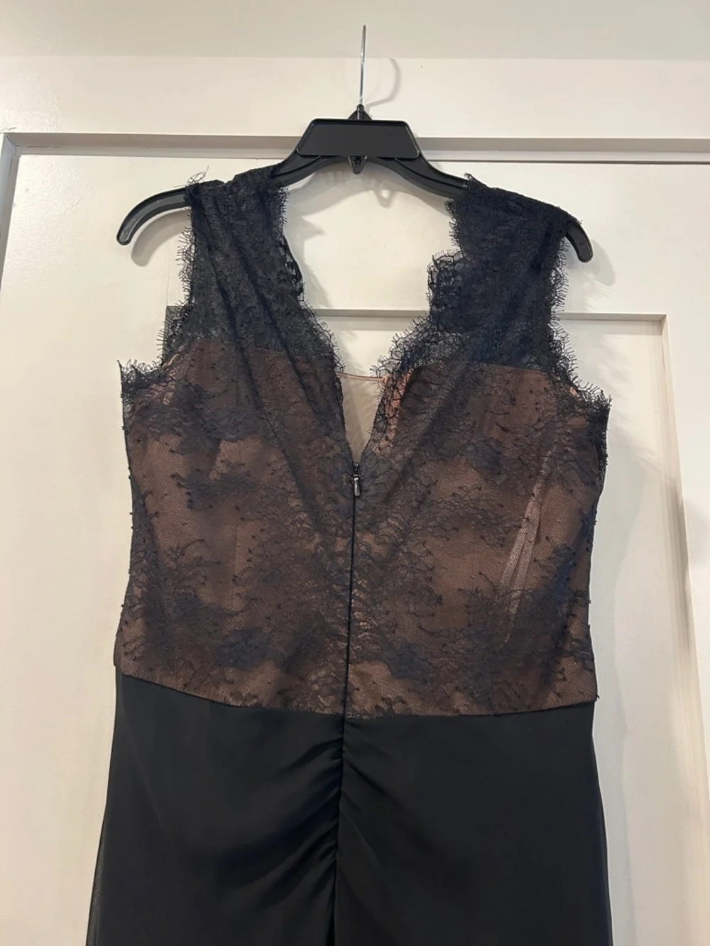 BCBGMaxAzria Black Lace Bodice Evening Gown - Picture 7 of 11